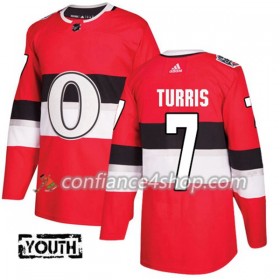 Adidas Maillot de Hockey Ottawa Senators Kyle Turris 7 2017-2018 Rouge Classic Authentic - Enfant